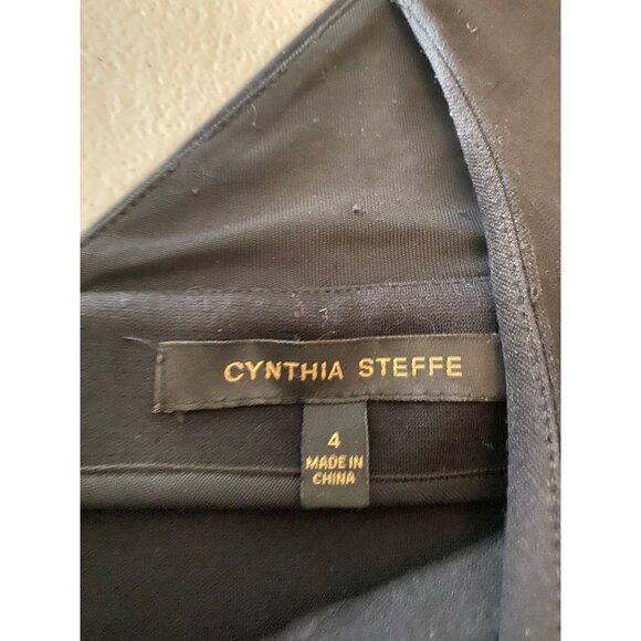 Cynthia Steffe Black One-Shoulder Bandage Dress Spandex Blend Size 4 - Picture 3 of 9